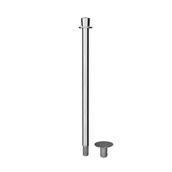 Montour Line Stanchion Post and Rope Removable Base Pol.Steel Post Crown Top SP400R-CN-PS - main